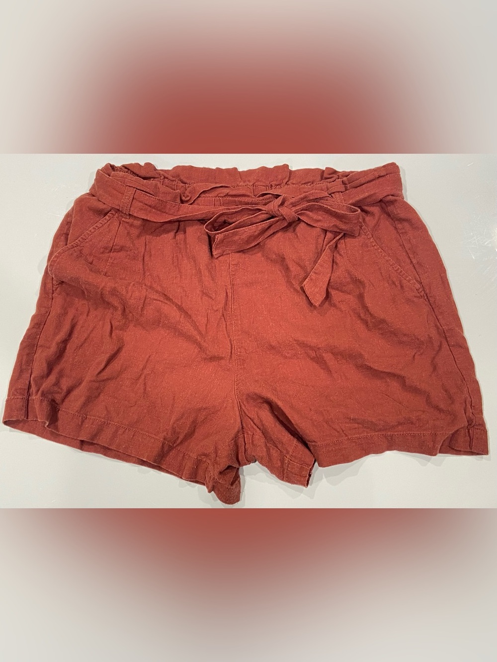 a.n.a Womens Linen Blend Shorts Tie-Waist High-Rise 3” Inseam